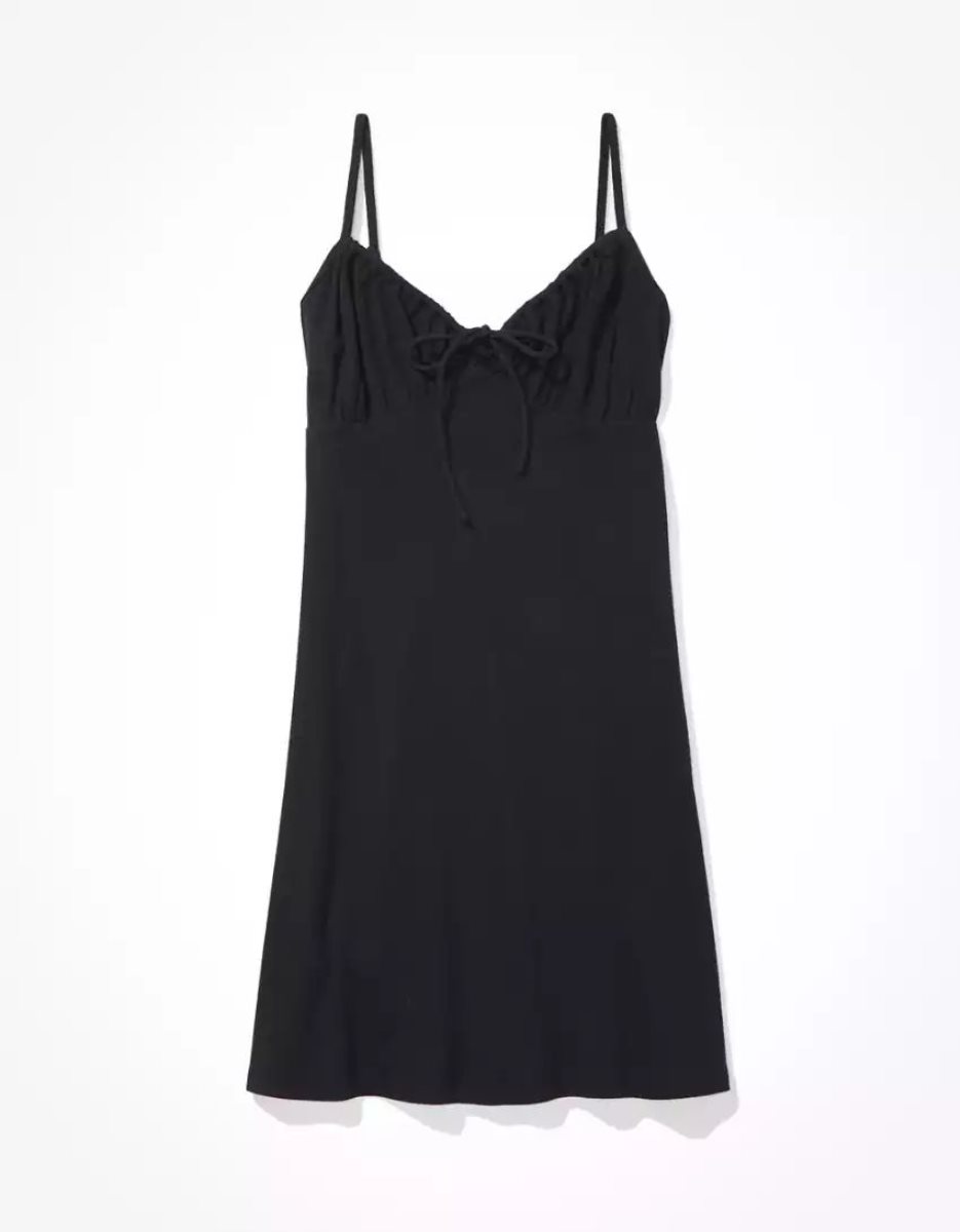 Mini Robe American Eagle AE Ruched Knit Noir Femme | KTC-78542509